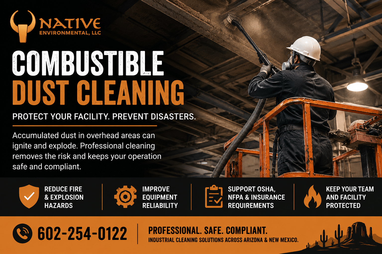 Combustible Dust Cleaning For Industrial Facilities